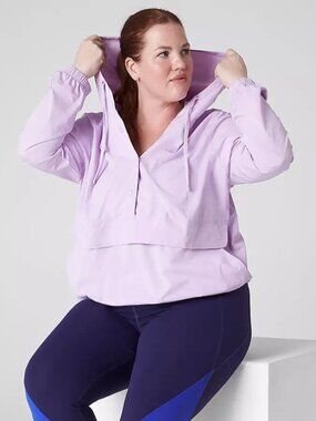 Livi Lane Bryant Mauve Windbreaker Coat Spring Summer 26 28 3x